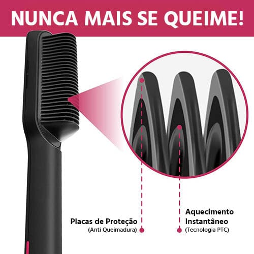 Escova Alisadora de Cabelos Bivolt 5 em 1 MultiGlam Chapinhas Direct Ofertas 